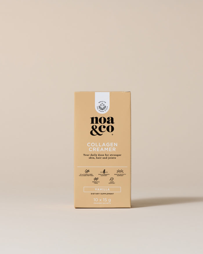 Noa & Co Collagen Creamer 10 sachets box, front