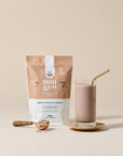 Noa & Co Chocolate Replenishing Protein pouch, with chocolate shake