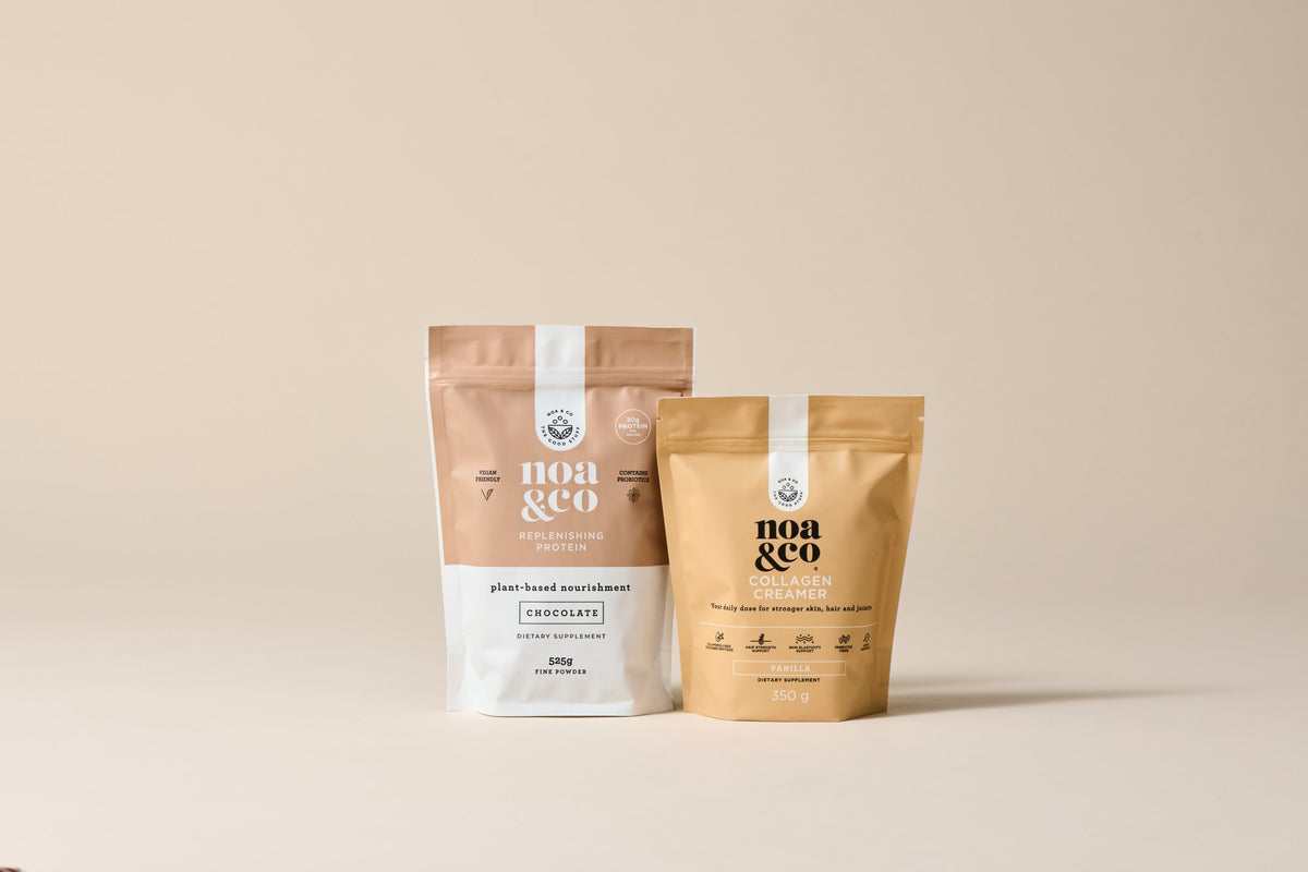 Chocolate Replenishing Protein and Collagen Creamer pouches
